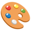 Artist palette emoji for artists and studios