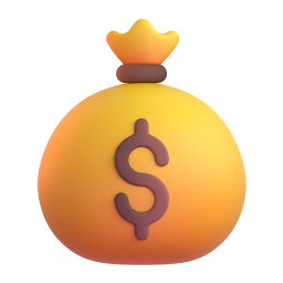 Money bag emoji for investors and procurement