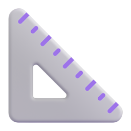 Triangular ruler emoji for engineers and specifiers