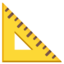 Triangular ruler emoji for architects, engineers and specifiers