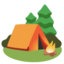 Camping emoji for campsites and holiday parks